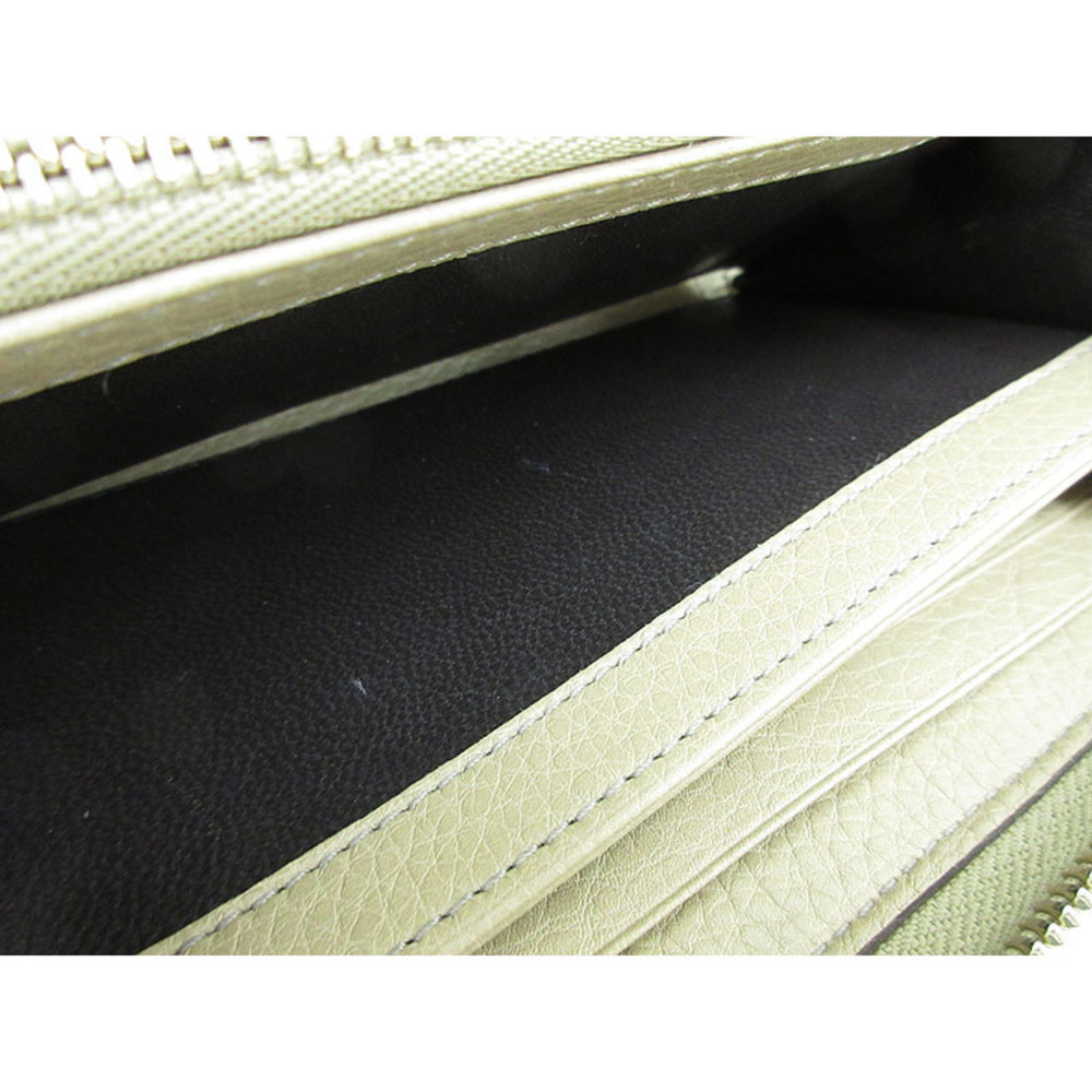 Gucci Soho Round Zip Long Wallet Beige Leather - Picture 8 of 8